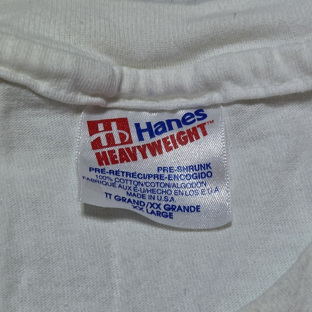 Vintage 90s Luna Caffe T Shirt XXL Hanes Heavyweight USA Single Stitch White Gra - Picture 2 of 11